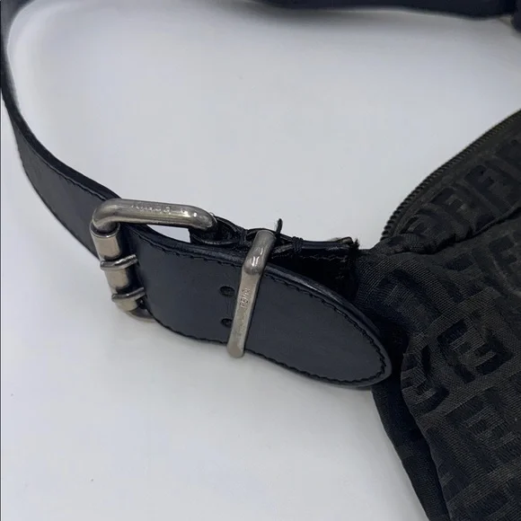 Fendi Oyster Black and Silver hardware small Shoulder Bag - Picture 11 of 16